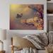 August Grove® Vintage Butterfly Flying To A White Flower - Unframed Photograph on Wood in Blue/Brown/White | 12 H x 20 W x 1 D in | Wayfair