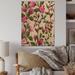 Winston Porter Vintage Pink Wildflowers - Traditional Wood Wall Art Décor - Natural Pine Wood in Brown/Green/Pink | 12 H x 8 W x 1 D in | Wayfair