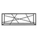 HomeRoots 50" Black And White Faux Marble and Metal Geo Rectangular Coffee Table - 18" H x 50" W x 24" D