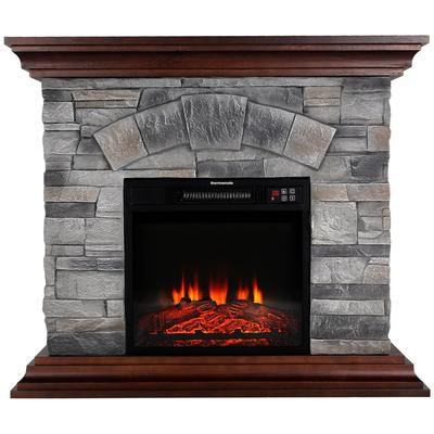 thermomate 40 in.Stone Mantel Electric Fireplace with Remote Control,Grey