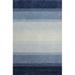 Contempo Collection Striped Contemporary 100 Percent Wool Hand Loomed Area Rug Blue - 8 ft. 6 in. x 11 ft. 6 in.