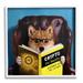 Stupell Industries Crypto For Newbies Funny Dog Reading Book Armchair Painting White Framed Art Print Wall Art Design by Lucia Heffernan