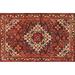 Ahgly Company Machine Washable Indoor Rectangle Traditional Tomato Red Area Rugs 5 x 8