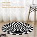 3D Stereo Carpet Black White Vision Floor Mat Abstract Geometric Area Carpet Living Room Bedroom Decorative Area Rug