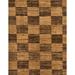 Ahgly Company Machine Washable Indoor Rectangle Abstract Saddle Brown Area Rugs 2 x 4