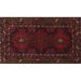 Ahgly Company Machine Washable Indoor Rectangle Traditional Red Wine or Wine Red Area Rugs 6 x 9