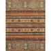 Ahgly Company Machine Washable Indoor Rectangle Abstract Tiger Orange Brown Area Rugs 7 x 10