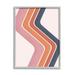 Stupell Industries Retro Smooth Stripe Lines Vintage Shapes Pattern Graphic Art Gray Framed Art Print Wall Art Design by JJ Design House LLC