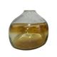 A&B Home Amber Two Tone Glass Vase 8.7 x 8.7 x 8.5