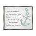 Stupell Industries Inspirational Friendship Quote Boat Ship Anchor Silhouette Graphic Art Luster Gray Floating Framed Canvas Print Wall Art Design by Daphne Polselli