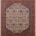 Ahgly Company Indoor Square Mid-Century Modern Light French Beige Brown Oriental Area Rugs 3 Square