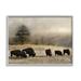 Stupell Industries Grazing Bison Rural Grassland Meadow Panoramic Scene Photograph Gray Framed Art Print Wall Art Design by Danita Delimont
