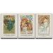 wall26 Canvas Print Wall Art Set Alphonse Mucha Art Deco Flower Pattern Women Nature People Illustration Fine Art Decorative Retro Portrait for Living Room Bedroom Office - 24 x36 x 3 Pa