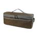 Outdoor Cutlery Tote Case Portable Canvas Camping Utensil Roll Flatware Bags for BBQ Hiking Travel Brown