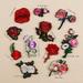 Patch 11PC And Rose Sew Flower Applique Badge Collar Floral Embroidered Home DIY Home Office Desks Office Desk with Drawers Small Office Desk Office Desk L Shape Office Desk Organizers Office