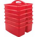 Teacher Created Resources Red Plastic Storage Caddy Pack of 6