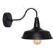 Retro Black Wall Sconce Lighting Gooseneck Barn Flat Lights Industrial Vintage Farmhouse Wall Lamp For Indoor Bathroom Hardwired