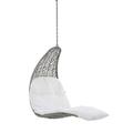 Ergode Landscape Outdoor Patio Hanging Chaise Lounge Outdoor Patio Swing Chair - Light Gray White