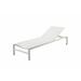 Pangea Home Olly Modern Aluminum Frame Patio Loungers in White (Set of 2)