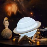Saturn Lamp 3D Moon lamp 16 Colors LED Rechargeable Saturn lamp Baby Rest Sound Machine