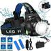 LED High Lumens Headlamp Kit Rechargeable Waterproof LED Head Lamp Head Light for Camping Fishing Outdoor Cycling(w/ 2*Charger+2*Battery )