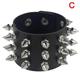 Punk Gothic Rock Cuspidal Spikes Rivet Cone Stud Wide Leather Wristbands Fa J1F7