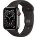 Pre-Owned Apple Watch Series 6 (GPS + LTE) 44mm Graphite Stainless Steel Case & Black Sport Band (Refurbished: Good)
