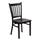 Hercules Series Black Vertical Back Metal Restaurant Chair with Mahogany Wood Seat