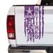 Soldier Retired Enlisted Man Veteran Fighter U.S. Army USAF USMC Distressed American US USA Flag Truck Tailgate Vinyl Decal fits Most Pickup Trucks Military Sticker (11 x 20 Violet)