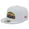 Men's New Era Gray Denver Nuggets 2022/23 City Edition Alternate Logo 59FIFTY Fitted Hat