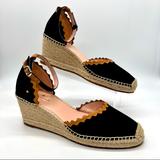 Kate Spade Shoes | Kate Spade Women’s Wedge Espadrilles Sandals | Color: Black/Cream | Size: 9