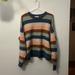 Madewell Sweaters | Madewell Multi-Colored Striped Women’s Sweater - Large | Color: Blue/Gray | Size: L