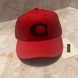 Coach Accessories | Coach Red Varsity Baseball Cap | Color: Black/Red | Size: M/L