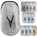 Vizaro Car Seat Cover for Babies Universal Group 0/0 + Cotton Ideal for Summer - Grey Gingham Check
