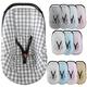 Vizaro Car Seat Cover for Babies Universal Group 0/0 + Cotton Ideal for Summer - Grey Gingham Check