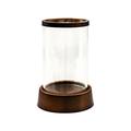 Ivyline Hampton Hurricane Lantern in Copper - Round Metal & Glass Decor - Hand Finished Festive Candle Holder - H28 x W18 cm