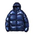 VOIO Mens Winter Jackets,Large Size Winter Coats Jacket Navy Blue Sport Jacket Hooded Jacket Winter Shiny Jacket Outdoor Sport Functional Jacket Outwear Fishing Jacket,M