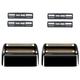 Replacement Foil and Cutters Compatible with BaBylissPRO Barberology Cordless Metal Double Foil Shaver FXFS2 (FOILFX02) (Black/2pc)