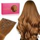 WENNALIFE Hair Extensions Clip In, 24 Inch 120g 7pcs Clip in Hair Extensions Real Human Hair Auburn Ginger Hair Extensions Clip In Real Hair Coloured Remy Human Hair Extensions