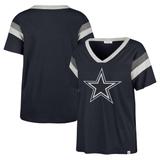 Women's '47 Navy Dallas Cowboys Phoenix V-Neck T-Shirt