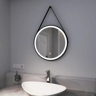 Runder Badspiegel mit Beleuchtung ф50cm led Wandspiegel mit Touch-Schalter, Kaltweißes Licht (Typ