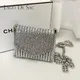 Sac à bandoulière à chaîne scintillante pour femmes Mini sac à main à strass petite enveloppe sac