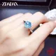 Zddan – bague topaze bleue en argent 925 pour femmes bijoux de mariage à la mode