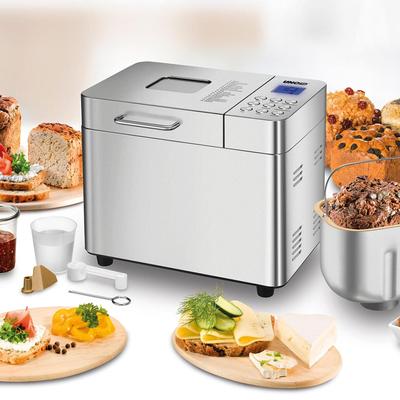 UNOLD Brotbackautomat "Backmeister Edel 68456", silber (edelstahlfarben), B:36,9cm H:30,6cm T:26,7cm, Brotbackautomaten, bis zu 1.000 g Brotgewicht Image
