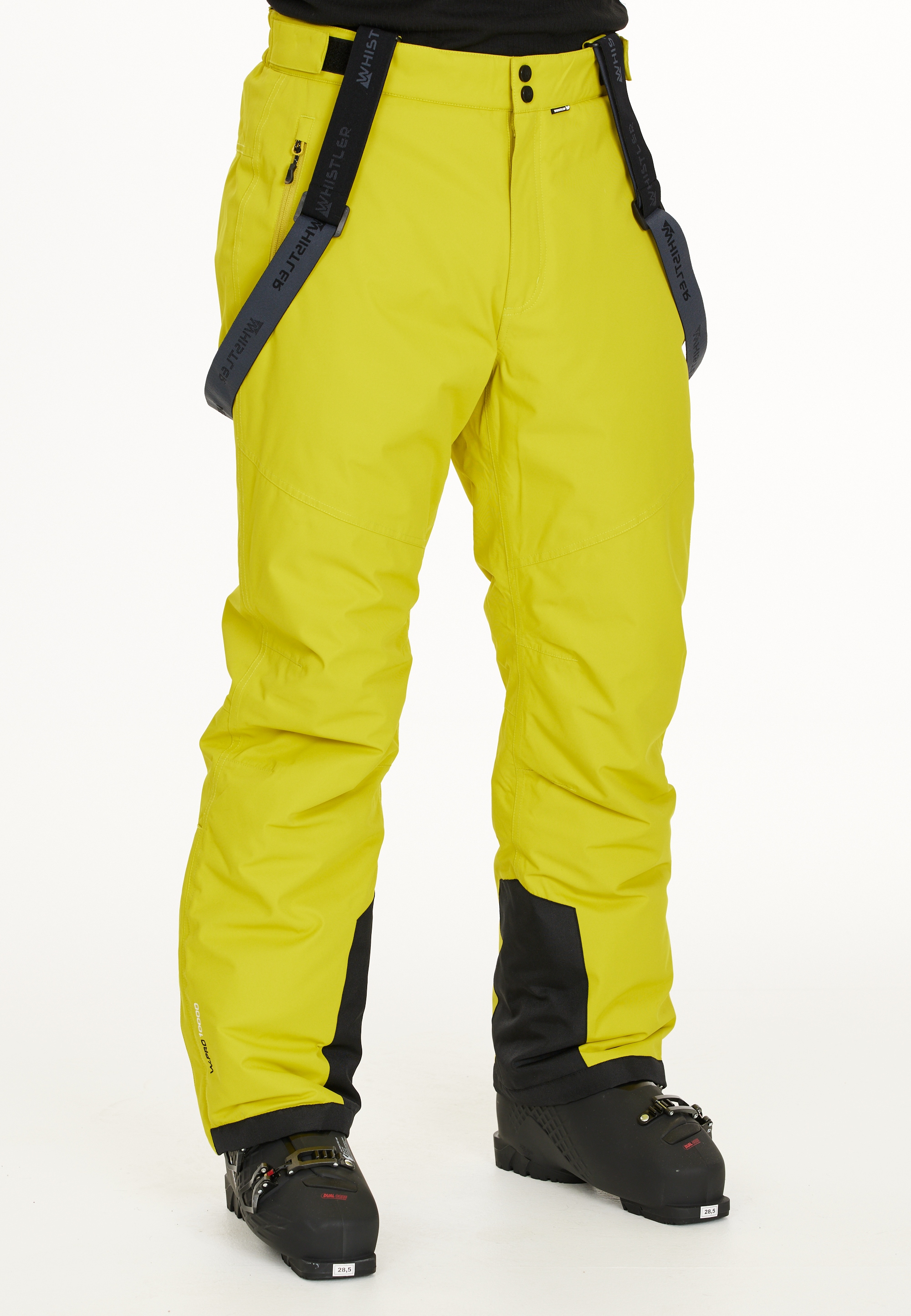 Skihose WHISTLER "Fairfax", Herren, Gr. XL, US-Größen, grün (grün, gelb), 100% Polyester, unifarben, Casual, lang, Hosen, mit wasser- und winddichter Funktionsmembran Image