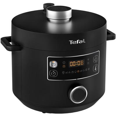 TEFAL Multikocher "CY7548 Turbo Cuisine" Küchenmaschinen elektrischer Schnellkochtopf, 10 automatische Programme, vielseitig schwarz