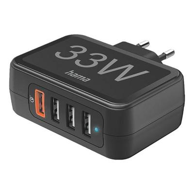 Hama Schnellladegerät 4x USB-A mit Quick Charge schwarz Image