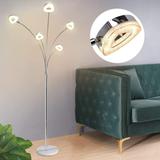 LED Dimmable Floor Lamp Standing Reading Light Office 5 Bulb
