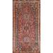 Tribal Vegetable Dye Abadeh Persian Antique Rug Handmade Wool Carpet - 3'10" x 7'1"