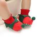 BULLPIANO Christmas Baby Shoes Snow Boots Infants Winter Xmas Plush Warm Slipper Shoes Santa Elf Booties Shoes 0-18M